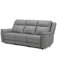 Addyson 88" 3-Pc. Leather Sofa with 2 Zero Gravity Recliners Power Headrests & 1 Armless Chair, Created for Macy's