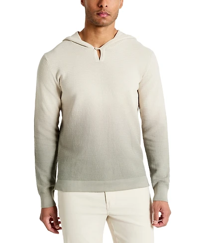 Kenneth Cole Men's 4-Way Stretch Die-Dyed Hooded Sweater