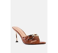 Womens Drippin Hot Croc Patent Faux Leather Sandals