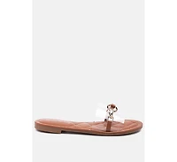 Women's Scoth Clear Buckled Quilted Slides