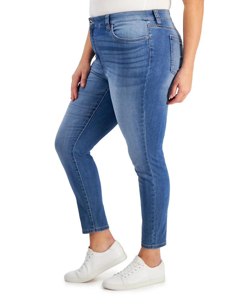 Celebrity Pink Trendy Plus Mid Rise Infinite Stretch Dawson Super-Skinny Jeans