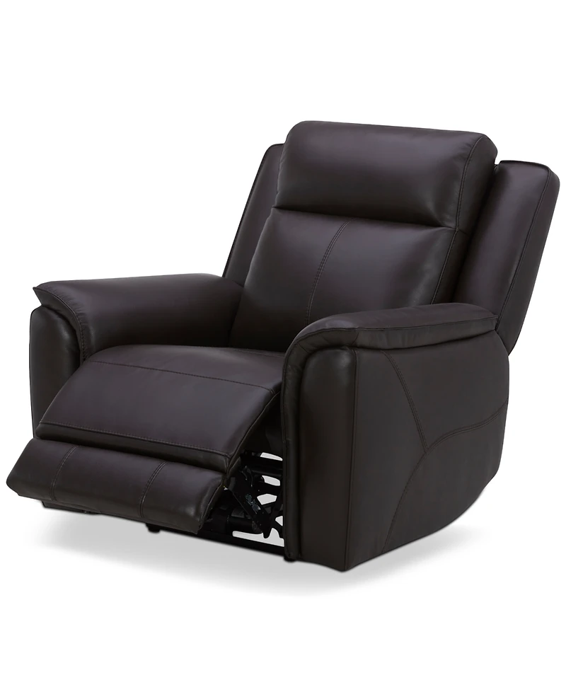 Addyson 41" Zero Gravity Leather Recliner with Power Headrest, Created for Macy's