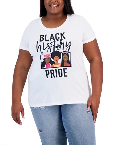 Hybrid Apparel Trendy Plus Black History Pride Barbie Graphic T-Shirt