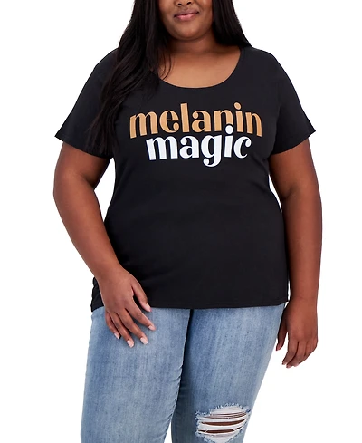 Hybrid Apparel Trendy Plus Melanin Magic Graphic T-Shirt
