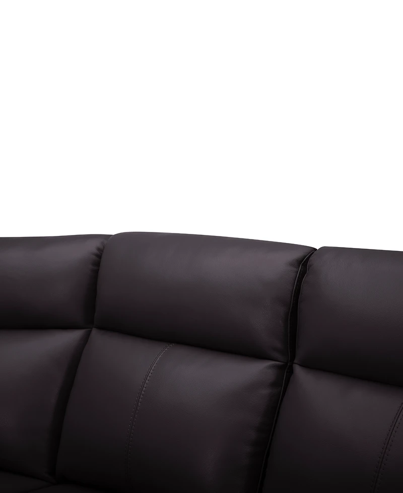 Addyson 117" 5-Pc. Leather Sectional with 2 Zero Gravity Recliners Power Headrests, Created for Macy's