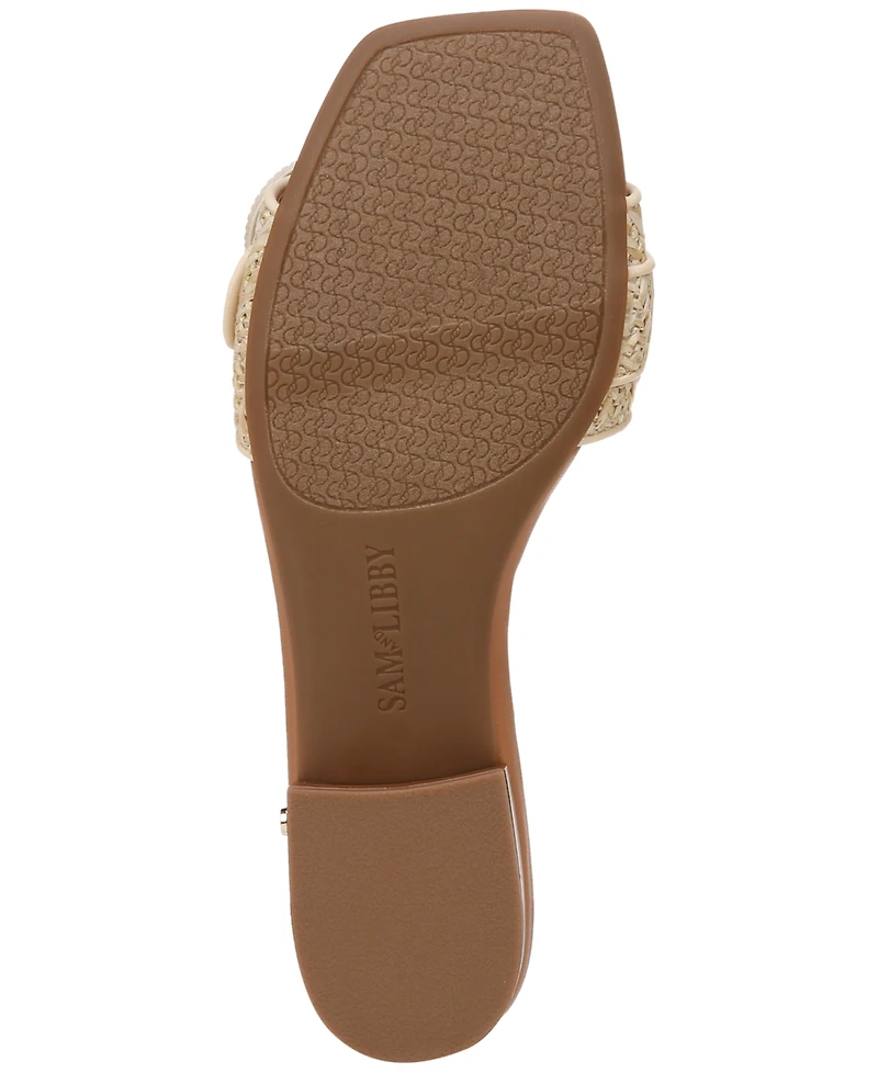 Sam and Libby Women's Kandie Buckle Block Heel Slide Sandals