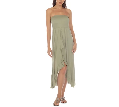 Raviya Strapless High-Low Dress Cover-Up