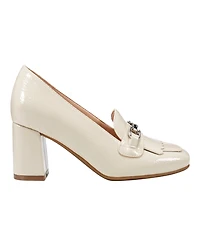 Bandolino Women's Landrys Square Toe Block Heel Loafer Pumps