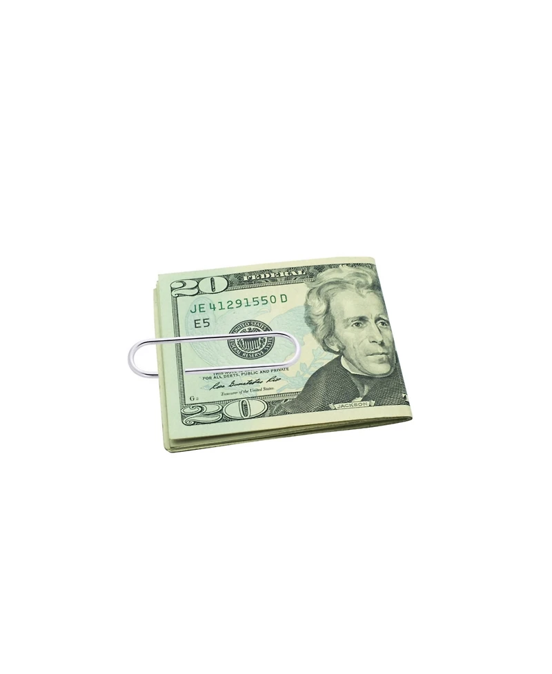 Bling Jewelry Executive Gift Simple Large Strong Sterling Silver Credit Card Holder Paper Clip Money Clip Finish