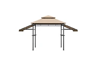 Slickblue 13.5 x 4 Feet Patio Bbq Grill Gazebo Canopy with Dual Side Awnings