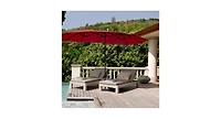 Outdoor Double-Sided Patio Umbrella with Crank – Sunshade for Garden and