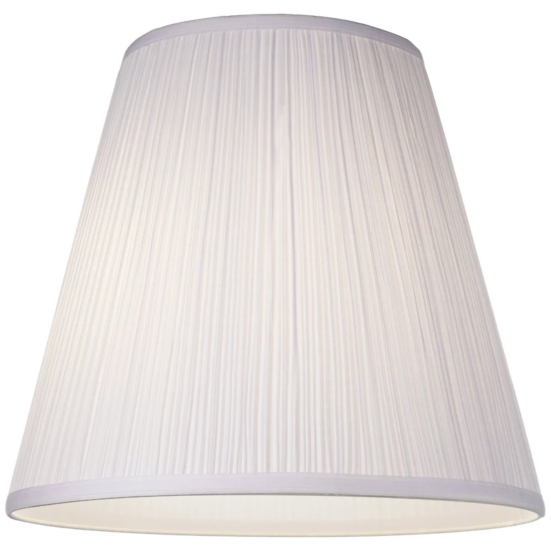 Springcrest 9" Top x 16" Bottom x 14 1/2" High x 14 3/4" Slant Lamp Shade Replacement Set of 2 Mushroom Pleated Spider Harp Finial