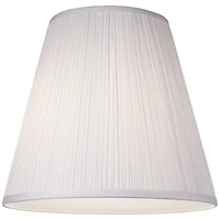 Springcrest 9" Top x 16" Bottom x 14 1/2" High x 14 3/4" Slant Lamp Shade Replacement Set of 2 Mushroom Pleated Spider Harp Finial