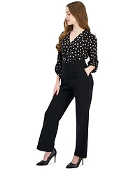 Ak Anne Klein Petite Pull-On Straight-Leg Pants