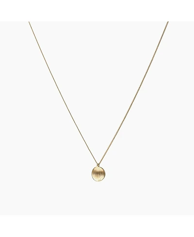 Sterling Silver 18k Gold Plated Madeleine Round Disc Pendant Necklace