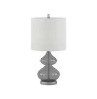 Home Outfitters Gray Table Lamp Set of 2, Great for Bedroom, Living Room, Casual
