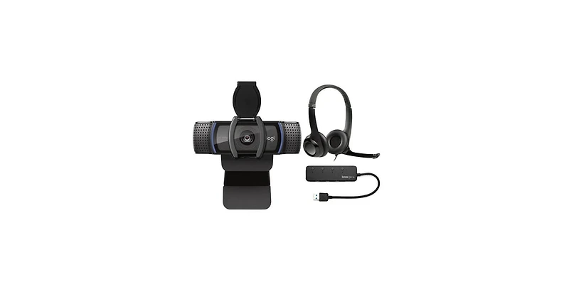Logitech C920S Pro Hd Webcam With H390 Usb Headset With Mic