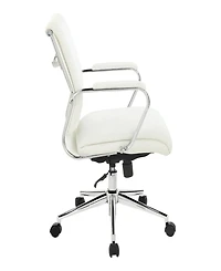 Office Star 41.25" Fabric, Chrome Mid Back Manager's Office Chair