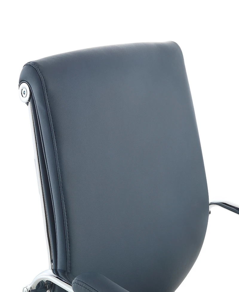 Office Star 41.25" Fabric, Chrome Mid Back Manager's Chair