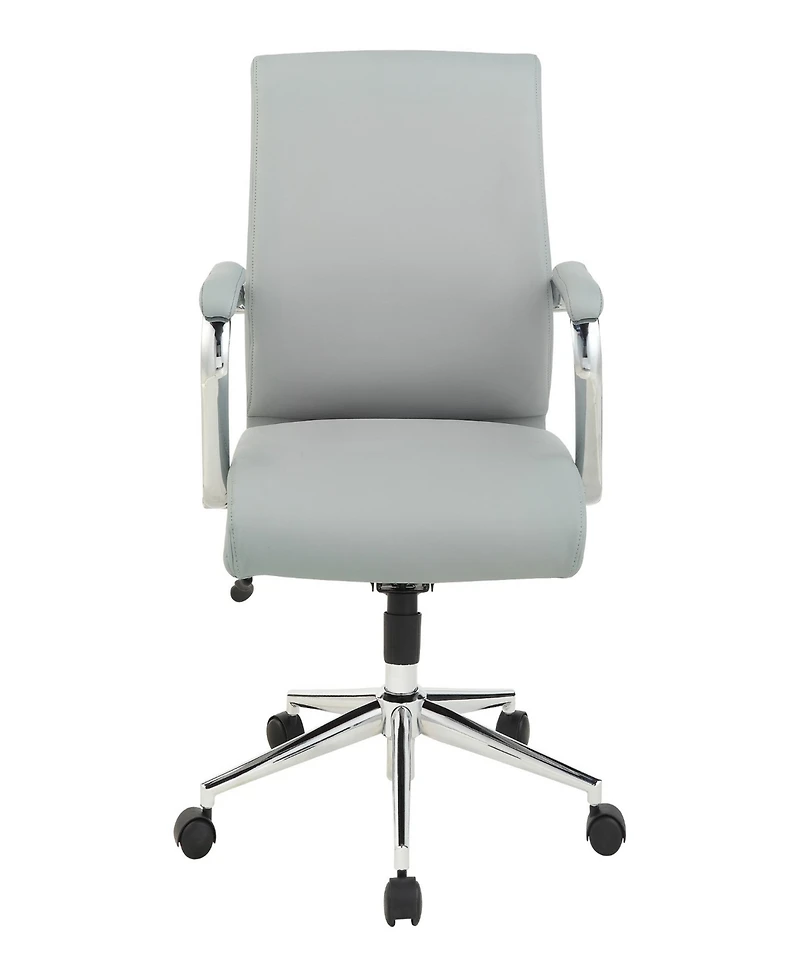 Office Star 41.25" Fabric, Chrome Mid Back Manager's Chair