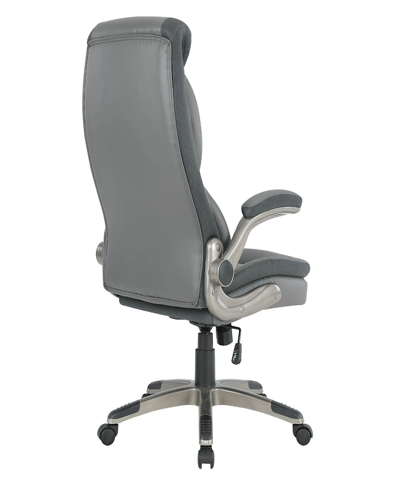 Office Star 49.5" Leather, Nylon Executive Bonded Leather Chair