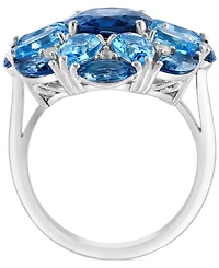 Effy Multi-Topaz Flower Cluster Ring (11-1/4 ct. t.w.) in Sterling Silver