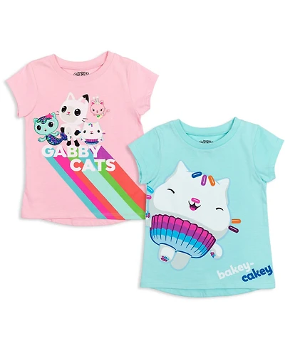 Gabby's Dollhouse Dreamworks Gabbys Girls 2 Pack T-Shirts Toddler |Child