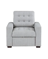 White Label Bonita 38" Chair with Pull-Out Ottoman