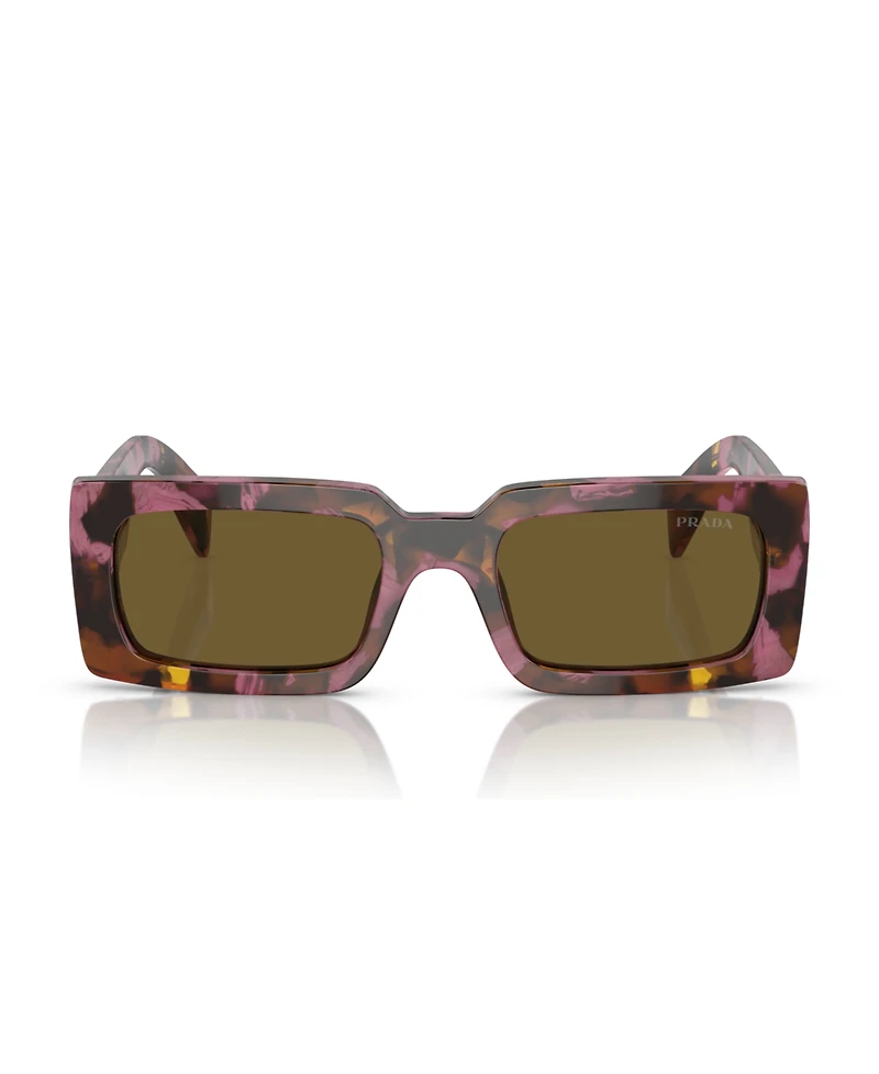 Prada Lettering Rectangular Women's Sunglasses