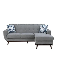 White Label Andora Reversible 87" Sofa Chaise
