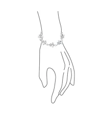 Bling Jewelry Multi Flowers Cz Leaf White Freshwater Cultured Pearl Bracelet 7 Inch