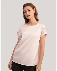 Lilysilk Women's Short Sleeves Round Neck Silk Tee