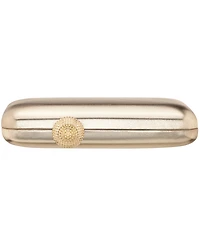 Nina Metallic Minaudiere Handbag with Crystal Clasp