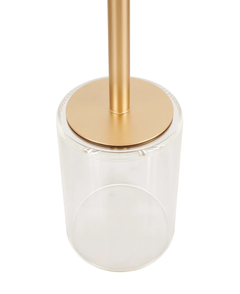 Rosemary Lane 16" x 16" x 22" Acrylic Elevated Base and Gold-Tone Stand Accent Table