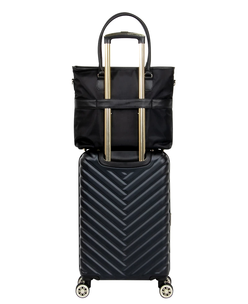 Kenneth Cole Reaction Madison Square Hardside Chevron Expandable Luggage, 2-Piece 20" Carry-On and Tote