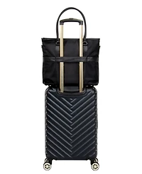 Kenneth Cole Reaction Madison Square Hardside Chevron Expandable Luggage, 2-Piece 20" Carry-On and Tote