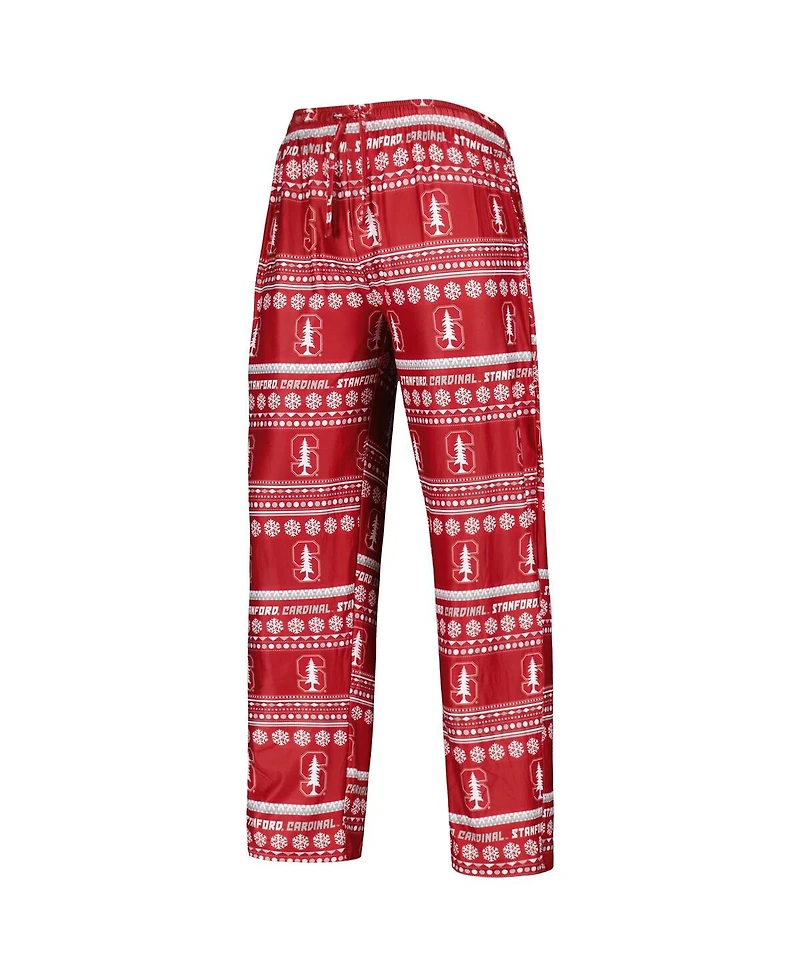 Men's Concepts Sport Cardinal Stanford Swivel Long Sleeve T-shirt and Pants Sleep Set