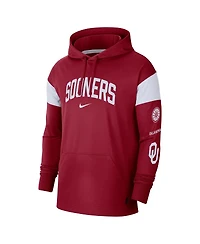 Men's Nike Crimson Oklahoma Sooners Jersey Performance Pullover Hoodie