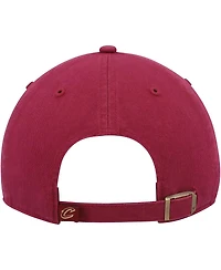 Men's '47 Brand Wine Cleveland Cavaliers Team Logo Clean Up Adjustable Hat