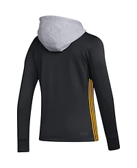 Women's adidas Black Pittsburgh Penguins Refresh Skate Lace Aeroready Pullover Hoodie