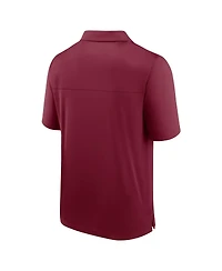 Men's Fanatics Burgundy Colorado Avalanche Left Side Block Polo Shirt