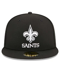 Men's New Era Black New Orleans Saints Main Patch 59FIFTY Fitted Hat