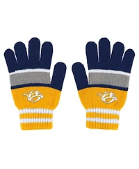Women's Wear by Erin Andrews Nashville Predators Stripe Glove and Scarf Set