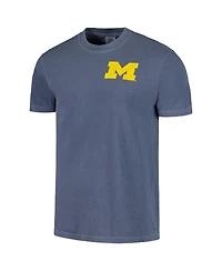 Men's Navy Michigan Wolverines Baseball Flag Comfort Colors T-shirt