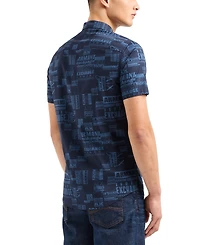 A|X Armani Exchange Men's Slim-Fit All-Over Logo Print Shirt