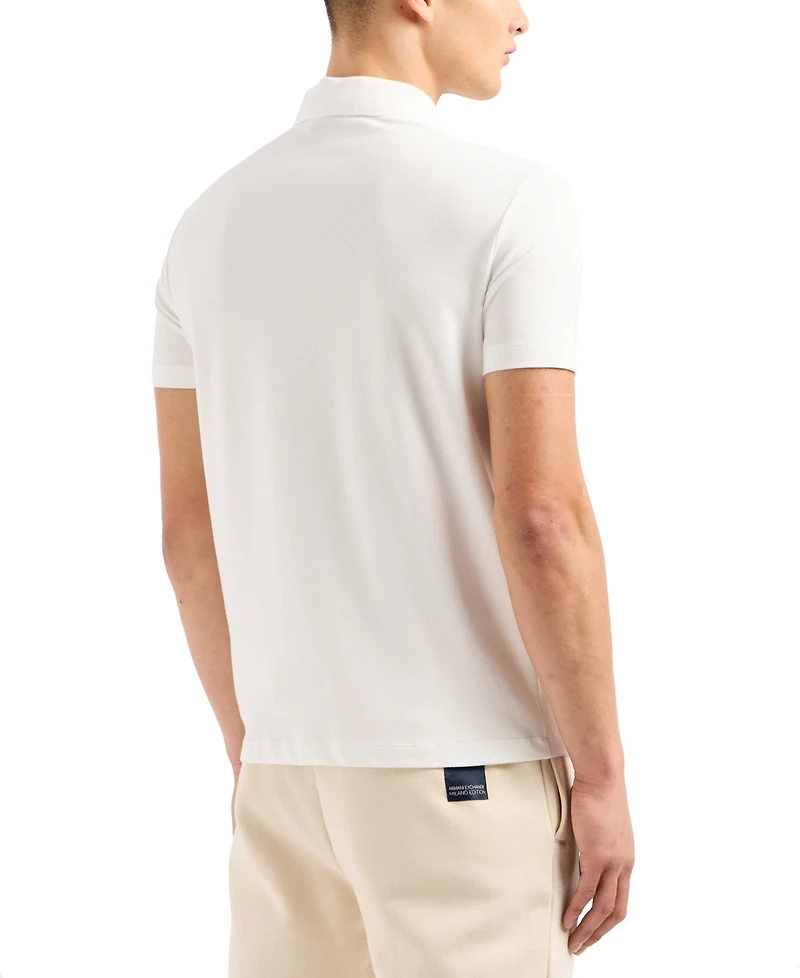 A|X Armani Exchange Men's Regular-Fit Limited Edition Milano Logo Patch Polo Shirt