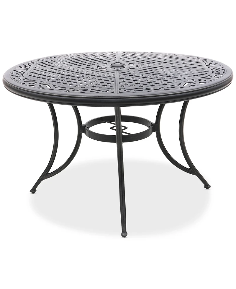 Wythburn Mix and Match 48" Round Cast Aluminum Outdoor Dining Table