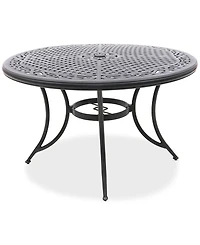 Wythburn Mix and Match 48" Round Cast Aluminum Outdoor Dining Table