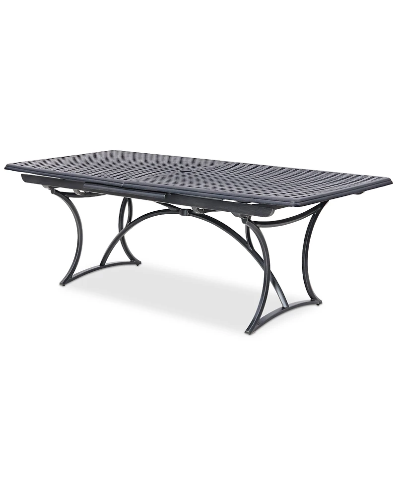 Wythburn Mix and Match 110"x 42" Cast Aluminum Outdoor Extension Dining Table, Created for Macy's