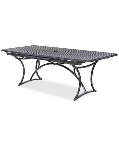 Wythburn Mix and Match 110"x 42" Cast Aluminum Outdoor Extension Dining Table, Created for Macy's